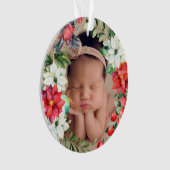 Baby's First Christmas Kranz Akrylus Ornament (Vorderseite)