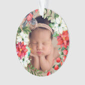 Baby's First Christmas Kranz Akrylus Ornament (Vorderseite)