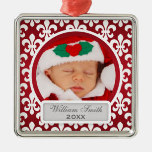 Baby's First Christmas Lilie Red Ornament Aus Metall