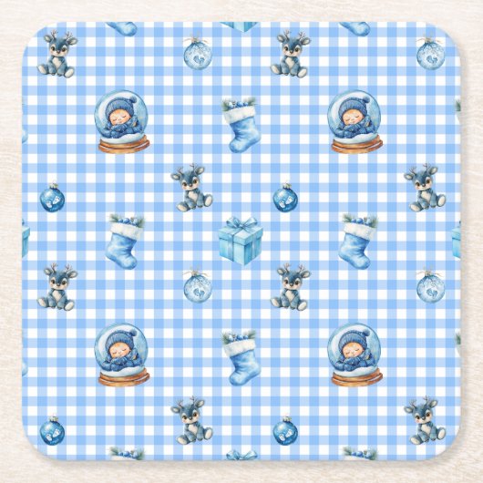 Baby's First Christmas Magic! Rechteckiger Pappuntersetzer (Vorderseite)