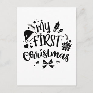 Baby's First Christmas Matching Family Einladungspostkarte