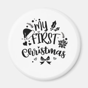 Baby's First Christmas Matching Family Magnet