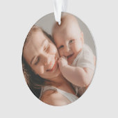 Baby's First Christmas Minimal  Photo  Ornament (Vorderseite)