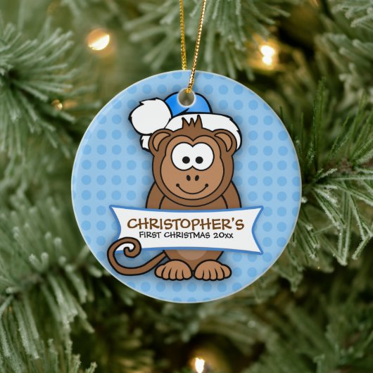 Baby's First Christmas Monkey Ornament (Baum)