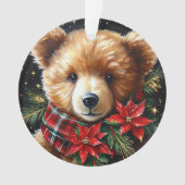 Baby's First Christmas Name Year Teddy Bear Ornament (Vorderseite)