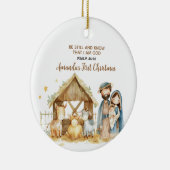 Baby's First Christmas Nativity Animal Bible Verse Keramik Ornament (Rechts)