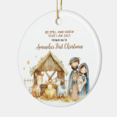 Baby's First Christmas Nativity Animal Bible Verse Keramik Ornament (Links)