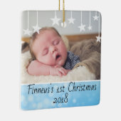 Baby's First Christmas Neugeborenes Foto Keepake Keramikornament (Rechts)