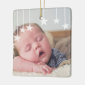 Baby's First Christmas Neugeborenes Foto Keepake Keramikornament (Links)