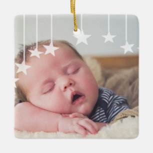 Baby's First Christmas Neugeborenes Foto Keepake Keramikornament
