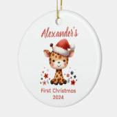 Baby's first Christmas niedlich Giraffe baby Anima Keramik Ornament (Links)