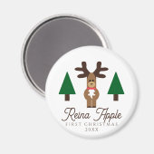 Baby's First Christmas Niedlich Rentier Magnet (Vorderseite/Rückseite)