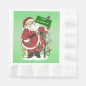 Baby's First Christmas Niedlich Santa Sign Serviette (Vorderseite)