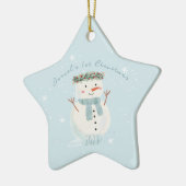 Baby's First Christmas Niedlich Snowman and Snowfl Keramik Ornament (Links)