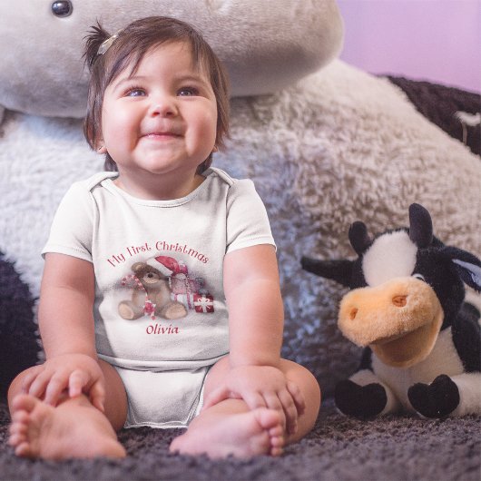 Baby's First Christmas Niedlich Teddy Bären Weihna Baby Strampler