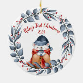 Baby's First Christmas Ornament Baby Bear (Hinten)