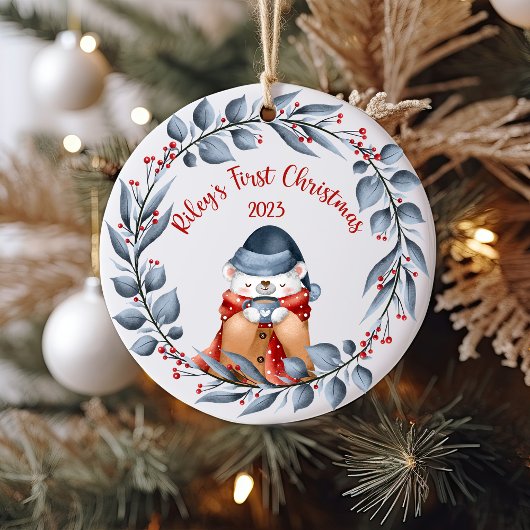 Baby's First Christmas Ornament Baby Bear