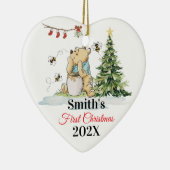 Baby's First Christmas Ornament | Bear & Bees Cust (Rechts)