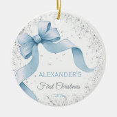 Baby's First Christmas Ornament Bow Boy (Vorne)