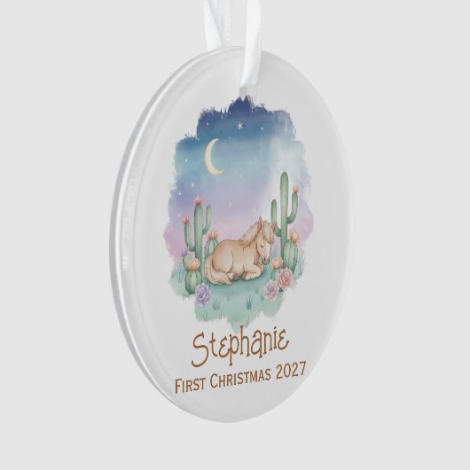 Baby's First Christmas Ornament – Desert Lullaby (Vorderseite)