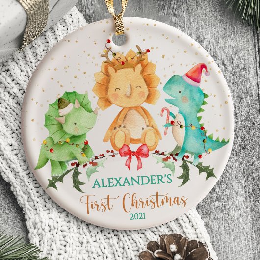 Baby's First Christmas Ornament Dinosaurier