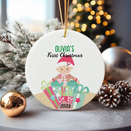 🎄 Baby's First Christmas Ornament | Mädchendesign