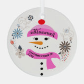 Baby's First Christmas Ornament, Personalized Ornament Aus Glas (Rückseite)