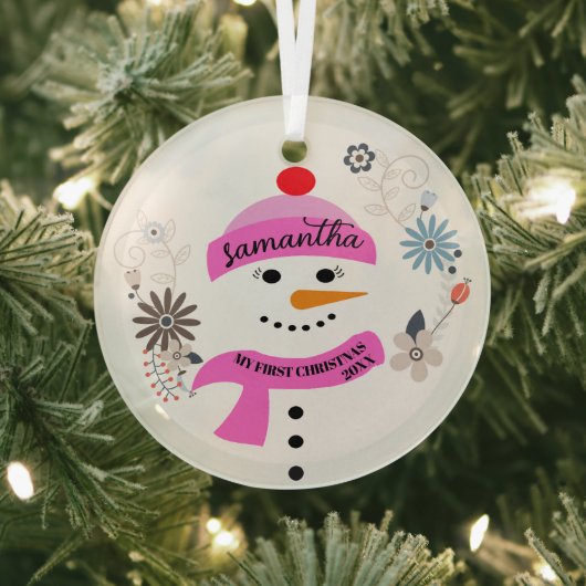 Baby's First Christmas Ornament, Personalized Ornament Aus Glas (InSitu)