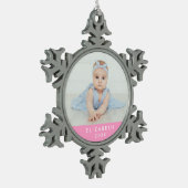 Baby's First Christmas Ornament Pink (Links)
