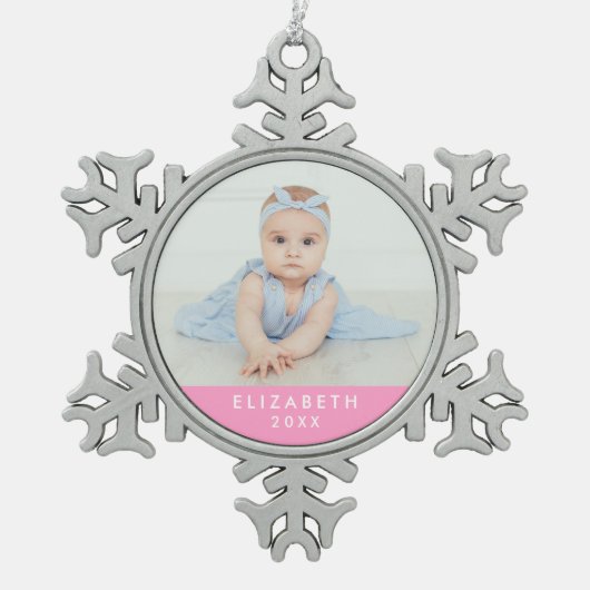 Baby's First Christmas Ornament Pink (Vorderseite)