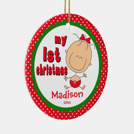 Baby's First Christmas Ornament Strichmännchen Gir (Rechts)