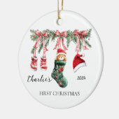 Baby's First Christmas Ornament - Teddy Bear (Links)