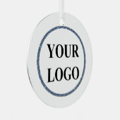 Baby's First Christmas Ornaments ADD LOGO Elegant Ornament Aus Metall (Vorderseite Rechts)