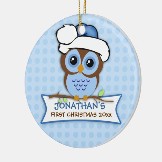 Baby's First Christmas Owl Ornament (Links)