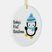 Baby's First Christmas Penguin Keramik Ornament (Rechts)