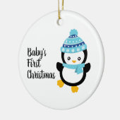 Baby's First Christmas Penguin Keramik Ornament (Links)