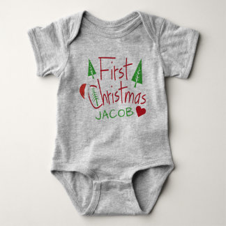Baby's First Christmas Personalisiert Baby Strampler