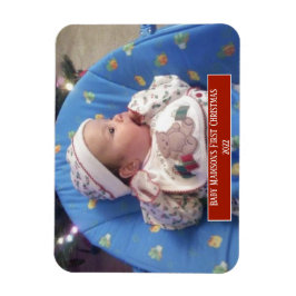 Baby's First Christmas Personalisiert Foto Magnet