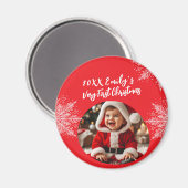 Baby's First Christmas Personalisiert Foto Magnet (Vorderseite/Rückseite)