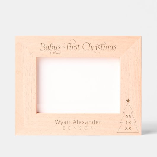 Baby's First Christmas Personalisiert Geätzte Rahmen (Vorderseite)