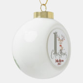 Baby's First Christmas Personalisiert Keramik Kugel-Ornament (Links)