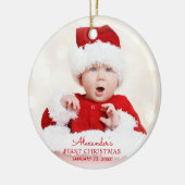 Baby's First Christmas Personalisiert Keramik Ornament (Links)
