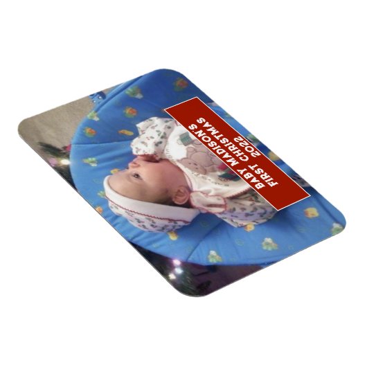 Baby's First Christmas Personalisiert Magnet (Rechte Seite)