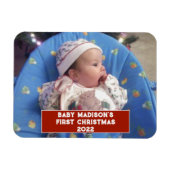 Baby's First Christmas Personalisiert Magnet (Horizontal)