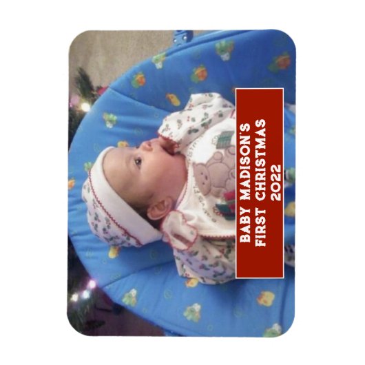 Baby's First Christmas Personalisiert Magnet (Vertikal)