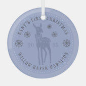 Baby's First Christmas Personalized Keepsake Ornament Aus Glas (Vorderseite)