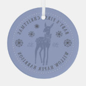 Baby's First Christmas Personalized Keepsake Ornament Aus Glas (Rückseite)