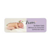 Baby's First Christmas Personalized Photo, purple (Vorne)
