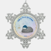 Baby's First Christmas - Pewter Hippo Ornament (Vorderseite)