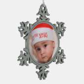 Baby's First Christmas Pewter Snowflake Ornament (Links)